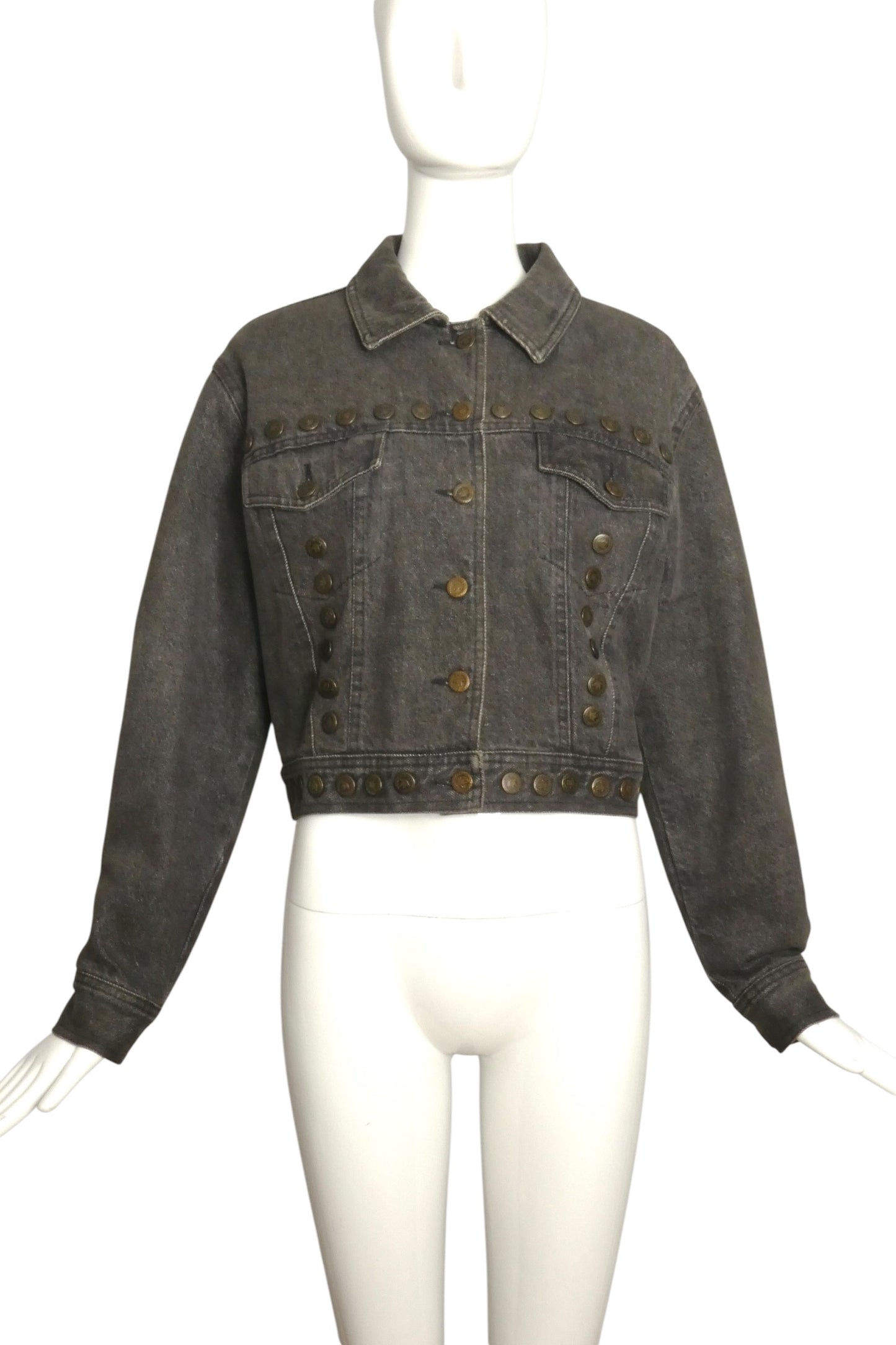 1990s Denim "King of Hearts" Jacket, Size 8