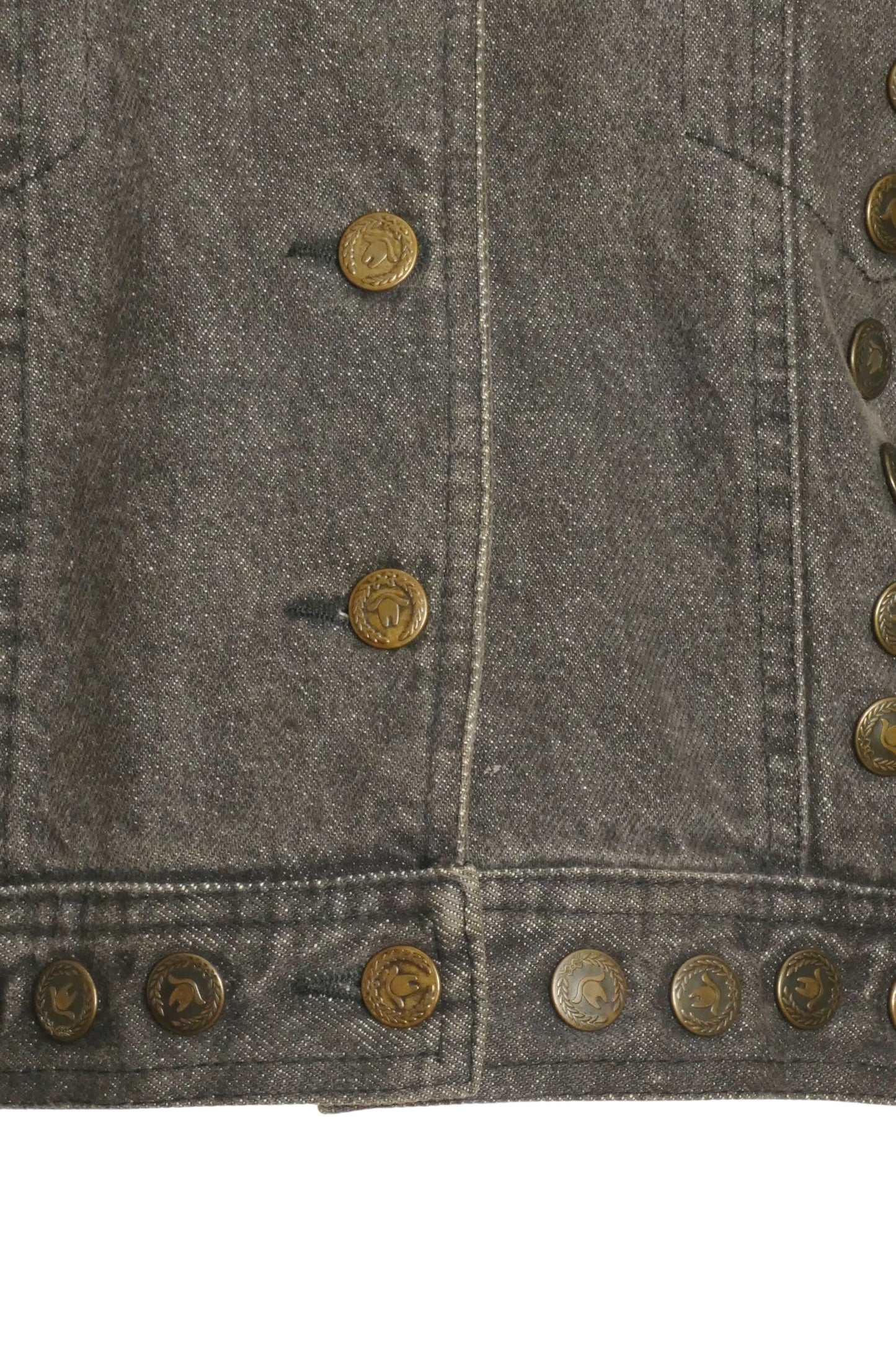 1990s Denim "King of Hearts" Jacket, Size 8