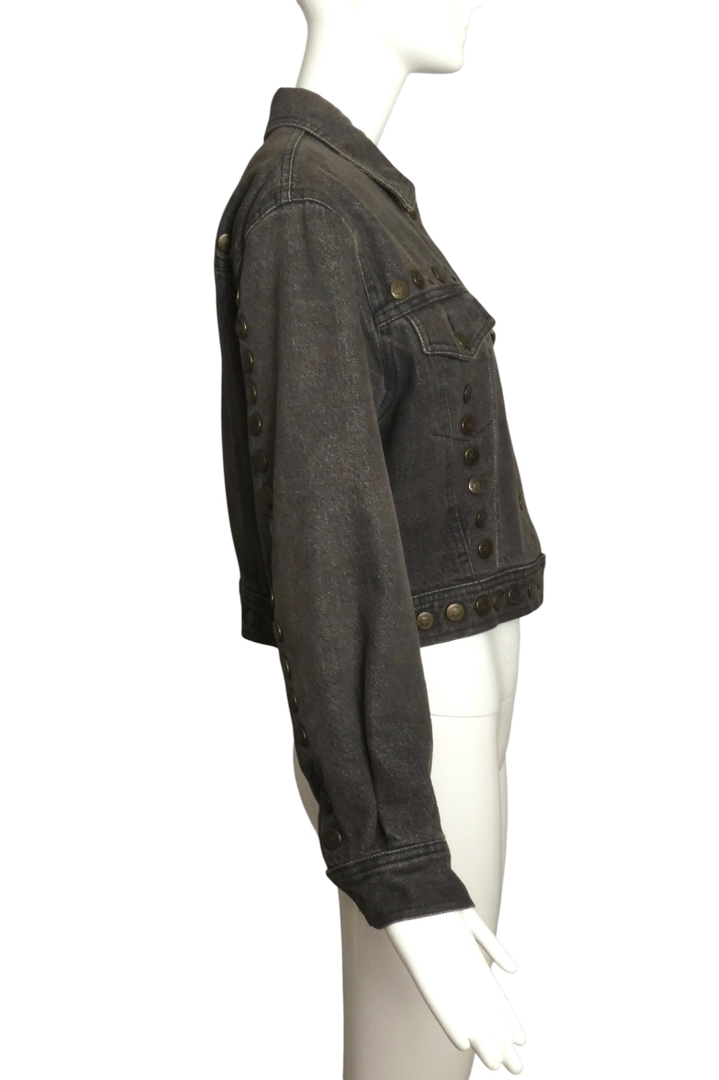 1990s Denim "King of Hearts" Jacket, Size 8