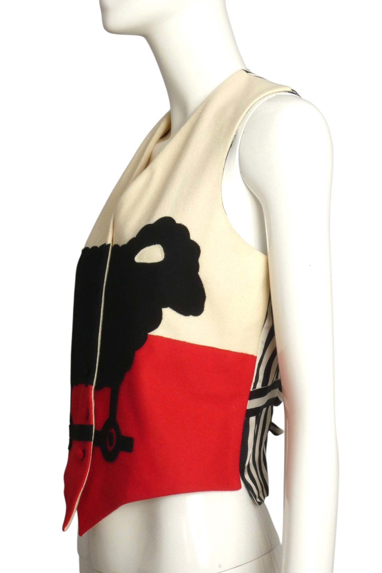 1990s Flannel Sheep Vest, Size 4