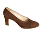 1980s Suede Cap Toe Pumps, Size-37.5