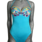 1991 Embroidered & Jeweled Swimsuit, Size-10