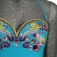 1991 Embroidered & Jeweled Swimsuit, Size-10