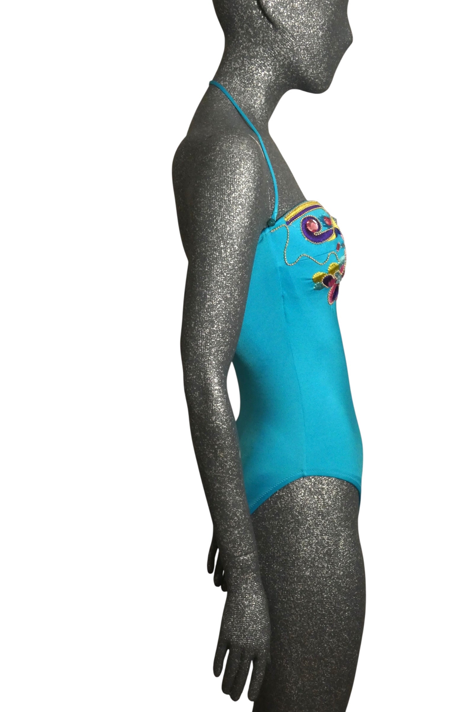 LA PERLA - 1991 Embroidered & Jeweled Swimsuit, Size-10 – MARTINI