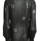 1998 Rhinestone Chiffon Blouse, Size 6