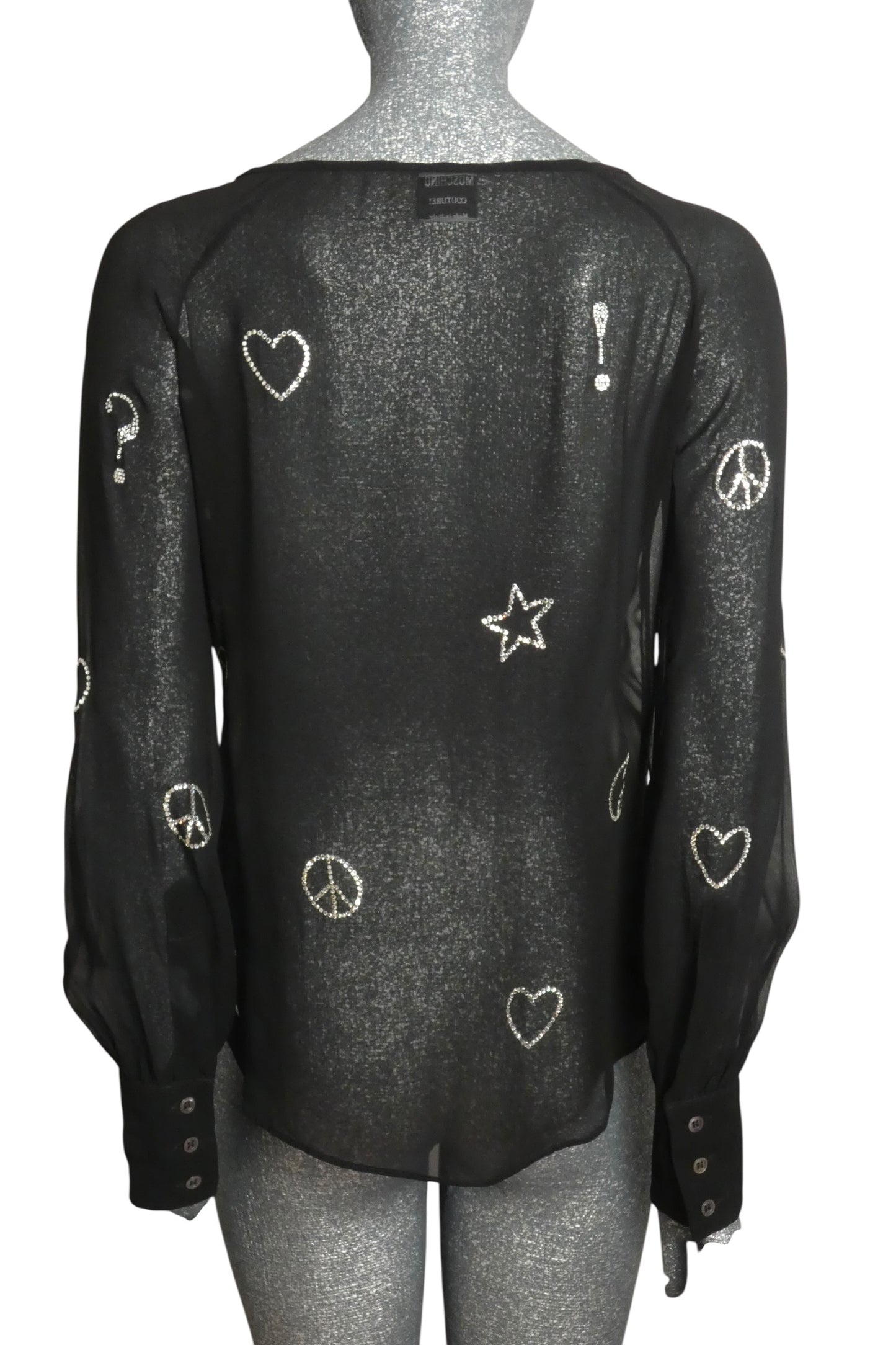 1998 Rhinestone Chiffon Blouse, Size 6