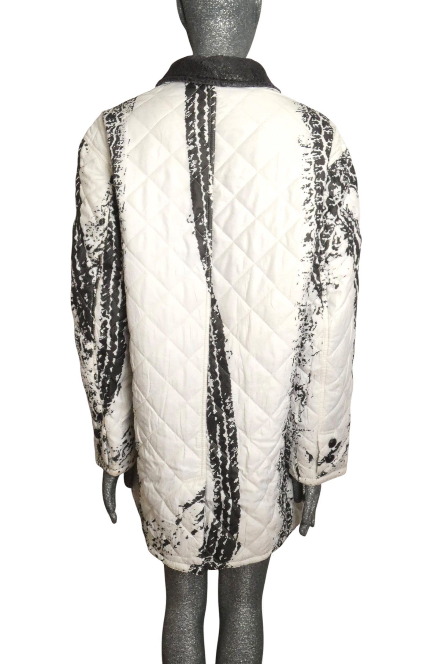 MOSCHINO JEANS - 1990s Tire Track Puffer Coat, Size 8