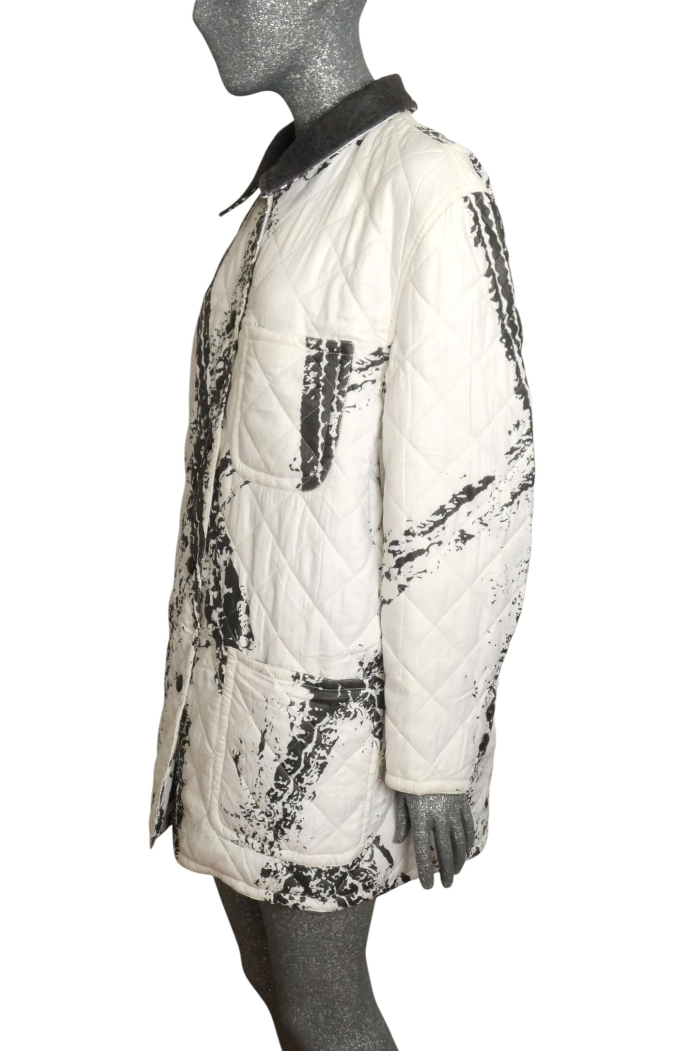 MOSCHINO JEANS - 1990s Tire Track Puffer Coat, Size 8