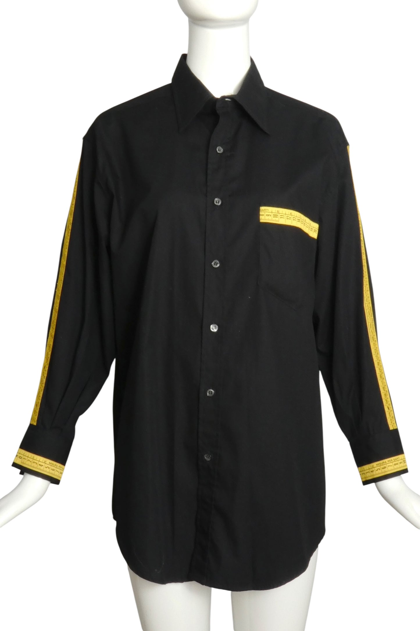 1990s Cotton Tape Measure Shirt, Size-8