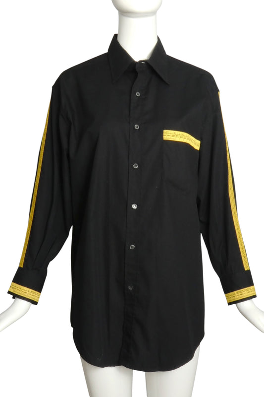 1990s Cotton Tape Measure Shirt, Size-8
