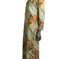 1970s Floral Knit Maxi Dress, Size-8