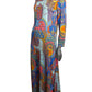 1970s Printed Knit Maxi Dress, Size-10
