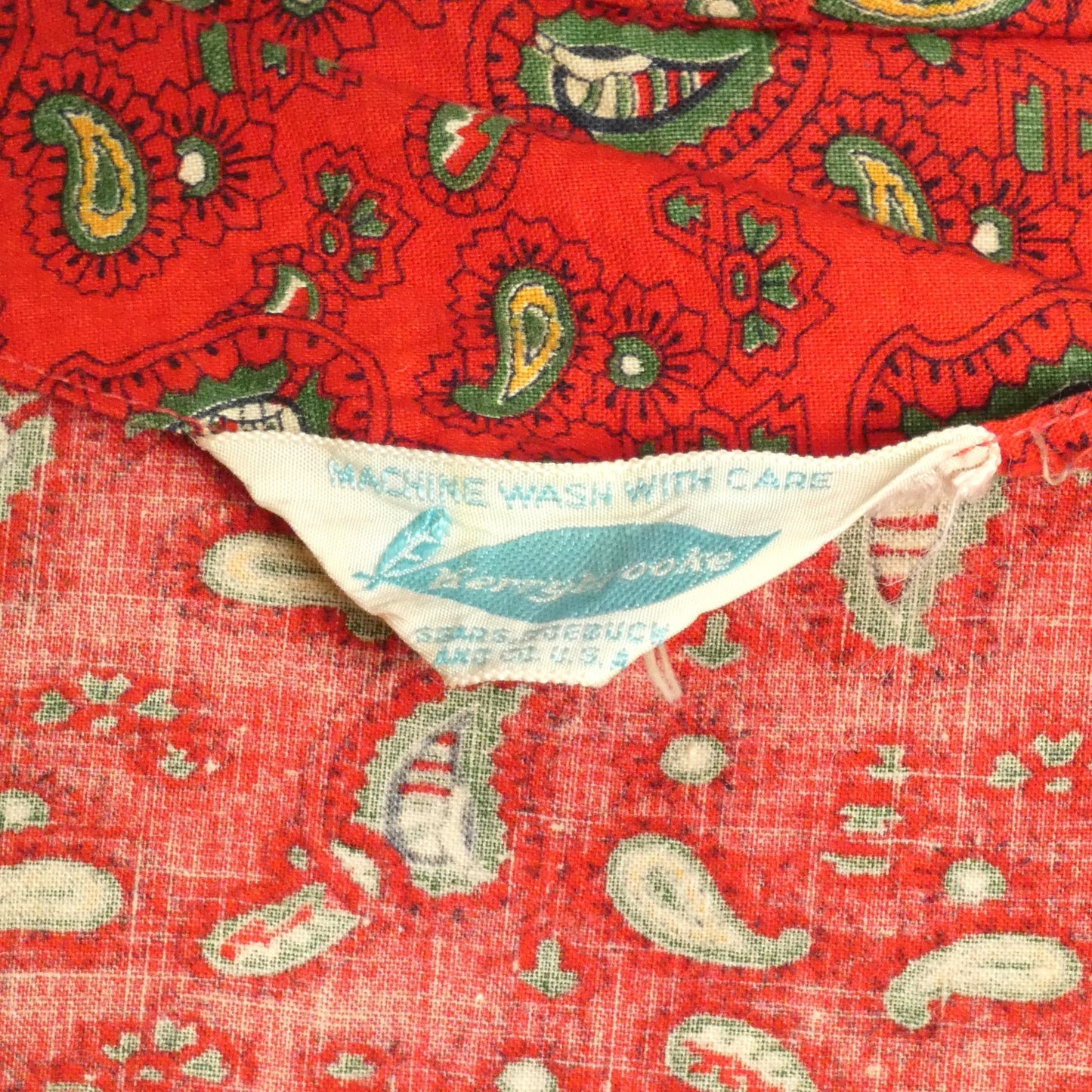 1940s Paisley Cotton Dress, Size 4