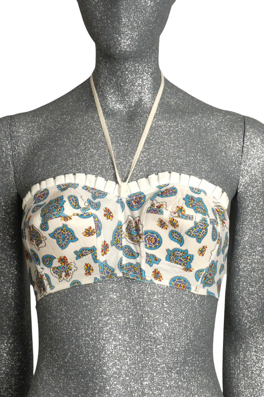 1950s Cotton Bikini Top, Size 2