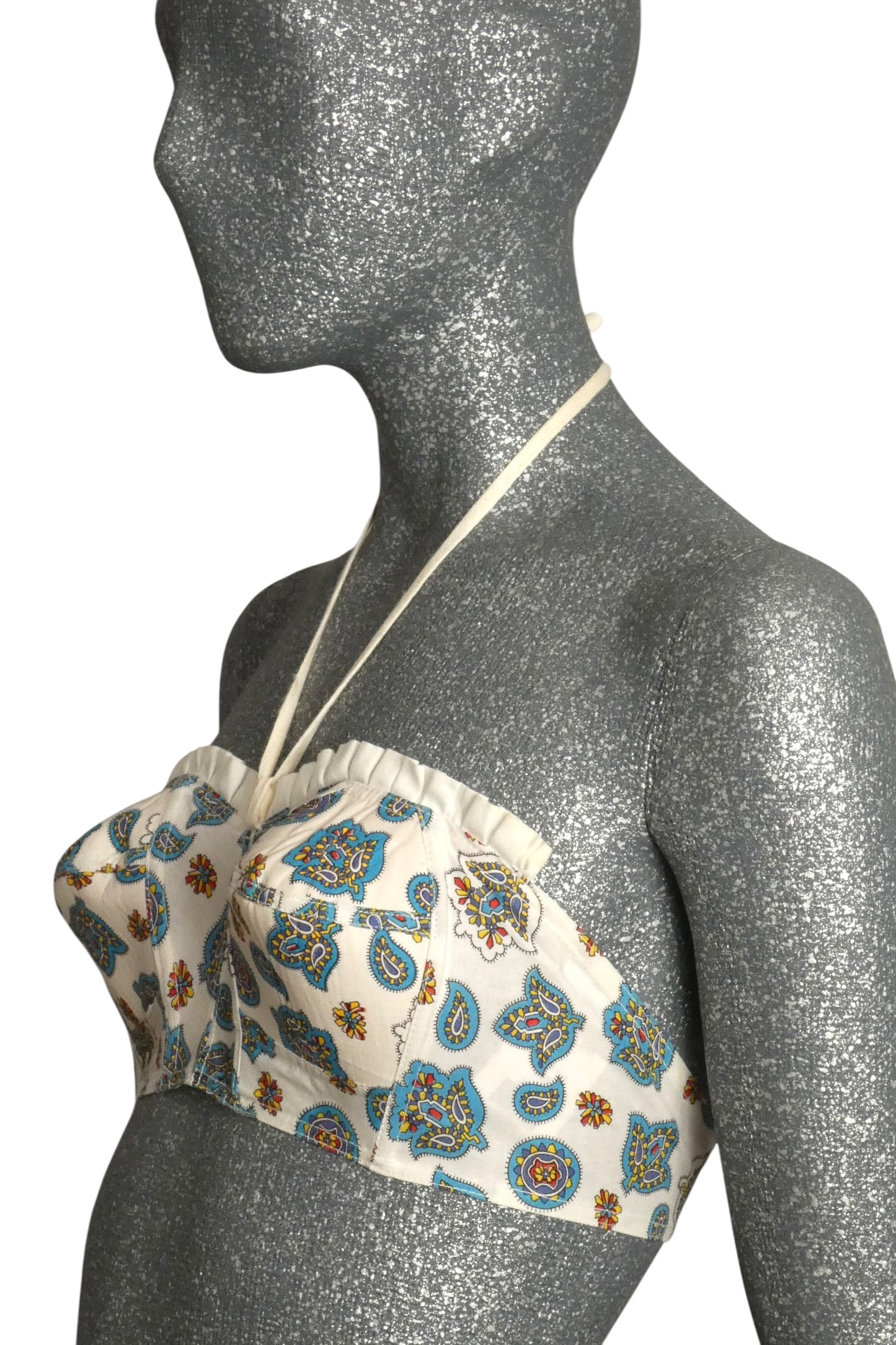 1950s Cotton Bikini Top, Size 2