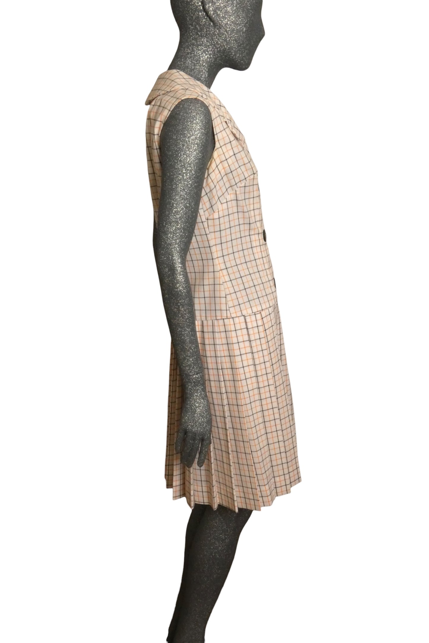 1960s Windowpane Dress, Size 6