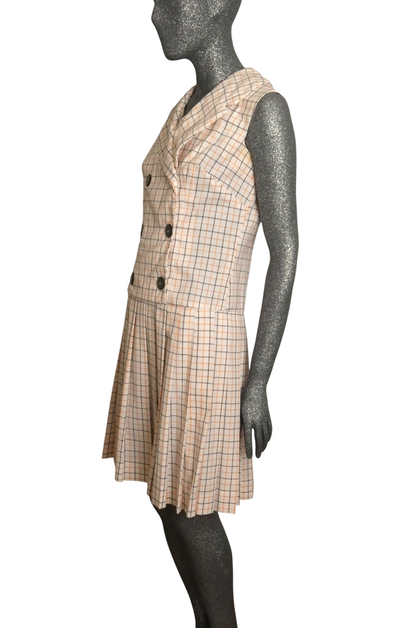 1960s Windowpane Dress, Size 6
