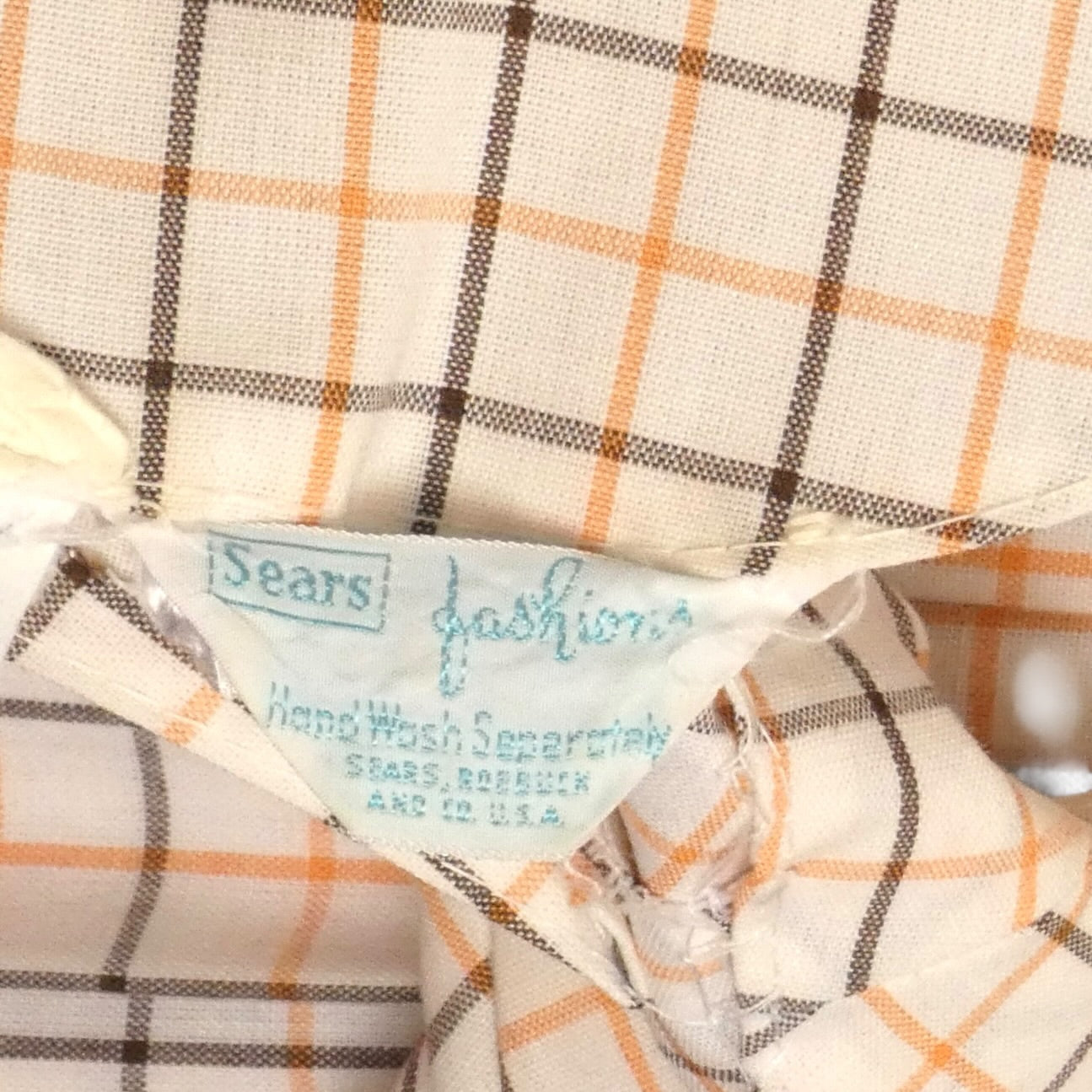1960s Windowpane Dress, Size 6