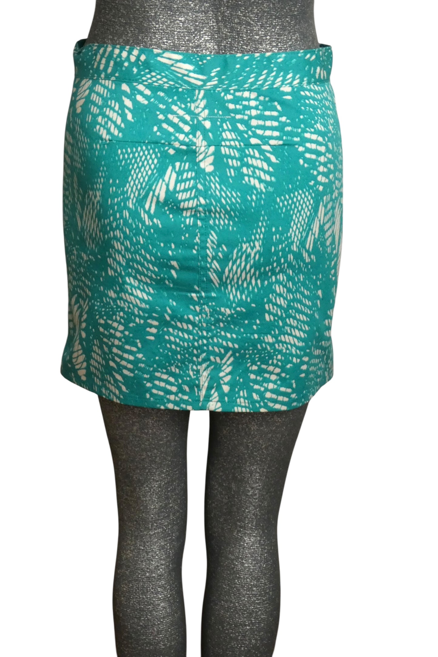Printed Cotton Mini Skirt, Size 6