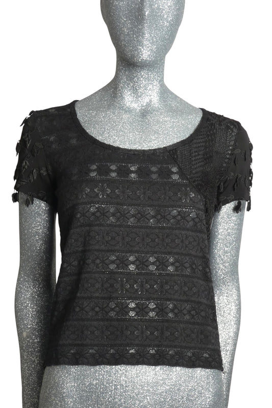 CHRISTIAN LACROIX - 1990s Lace Blouse, Size 8