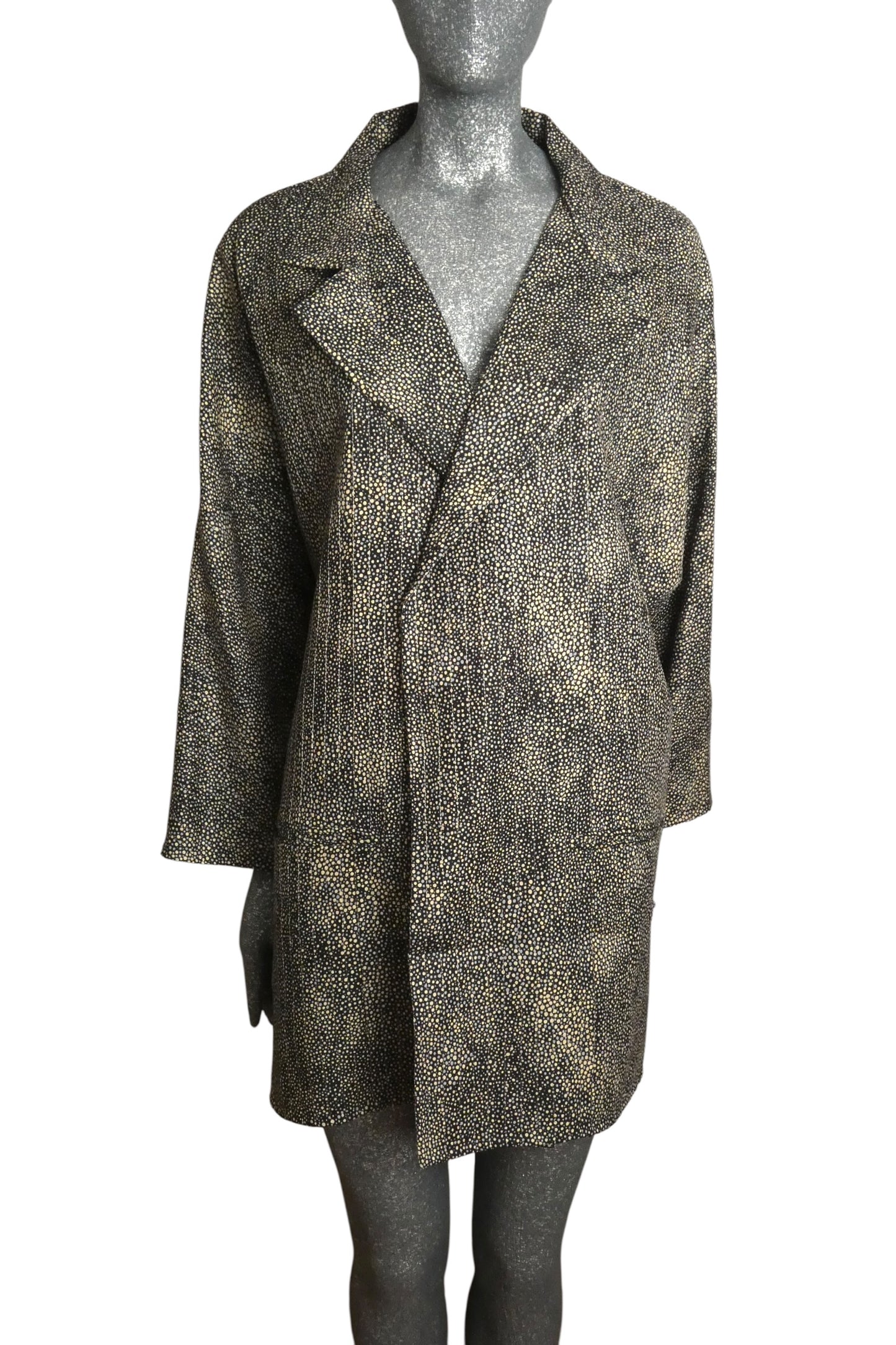 1980s Polka Dot Print Coat, Size 10