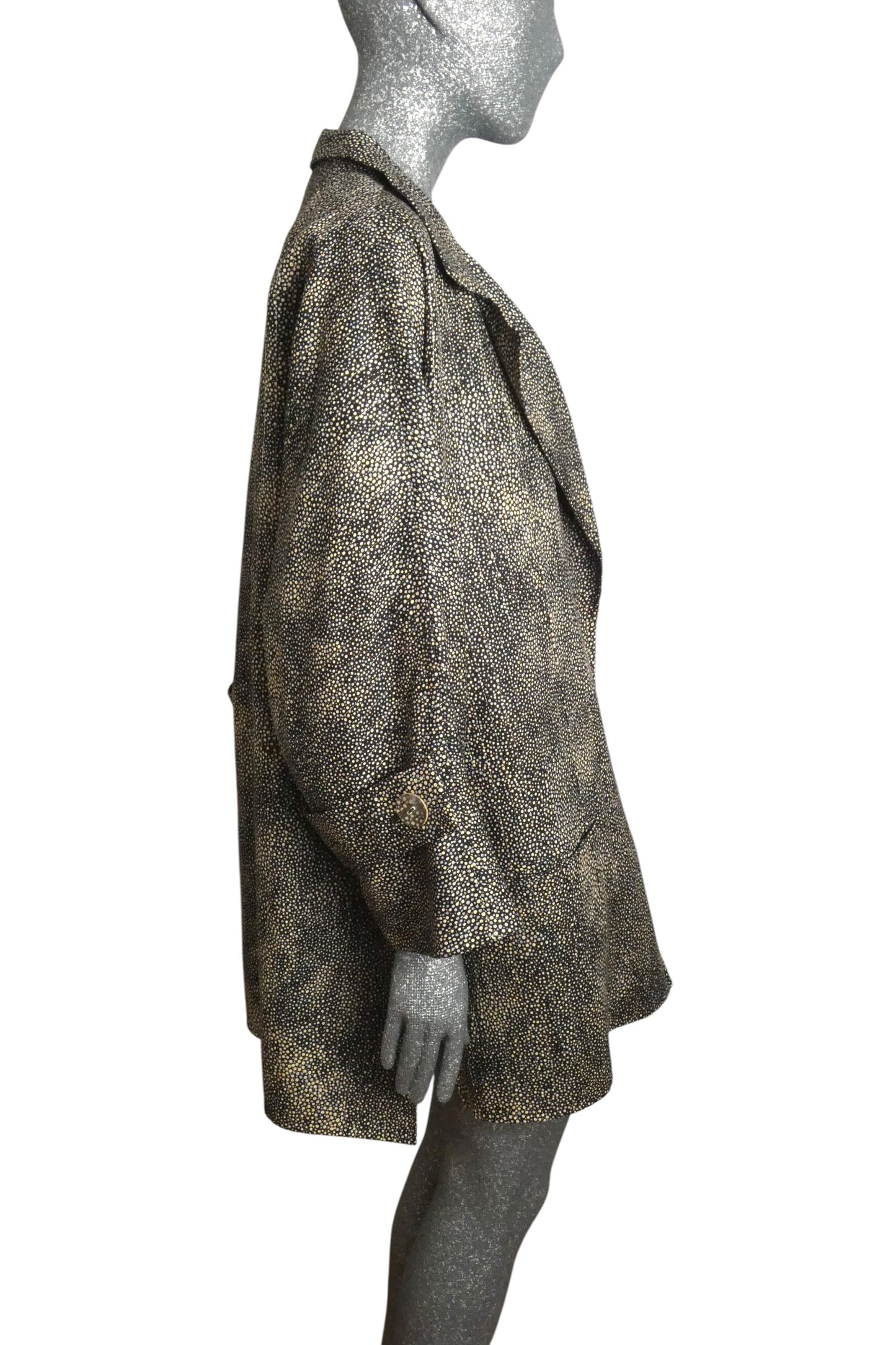 1980s Polka Dot Print Coat, Size 10
