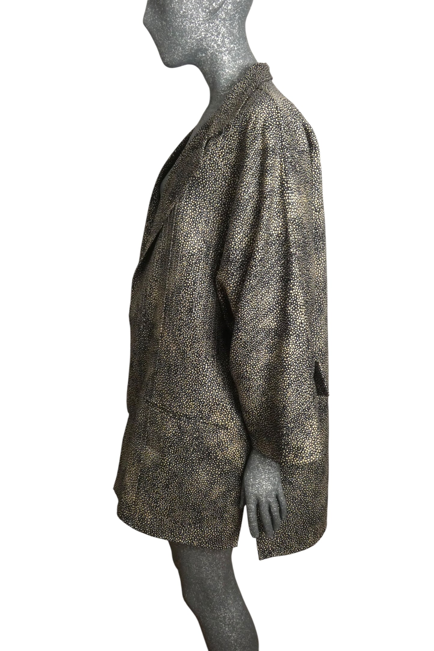 1980s Polka Dot Print Coat, Size 10