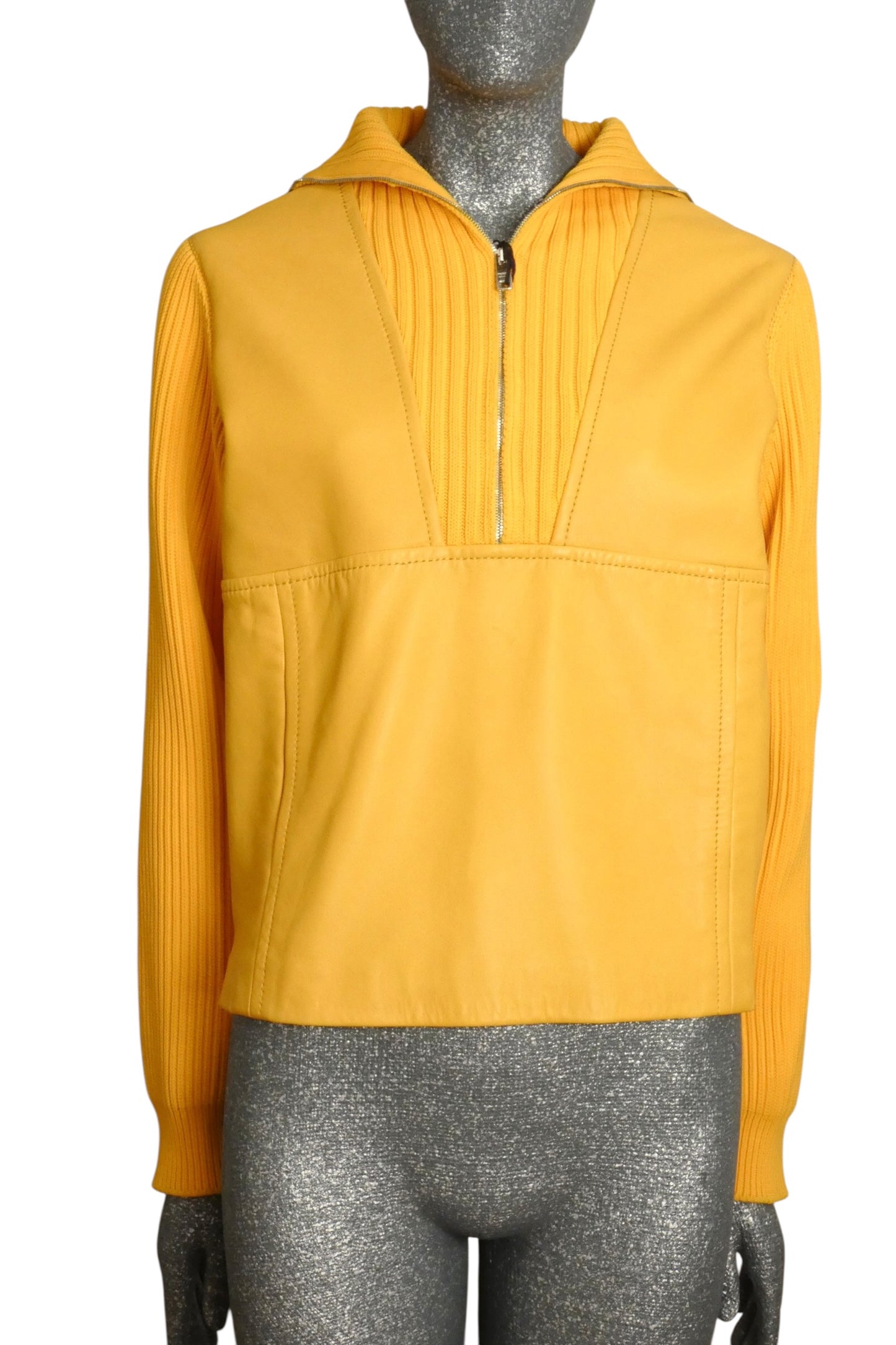 NWT 2019 Leather & Knit Sweater, Size 4