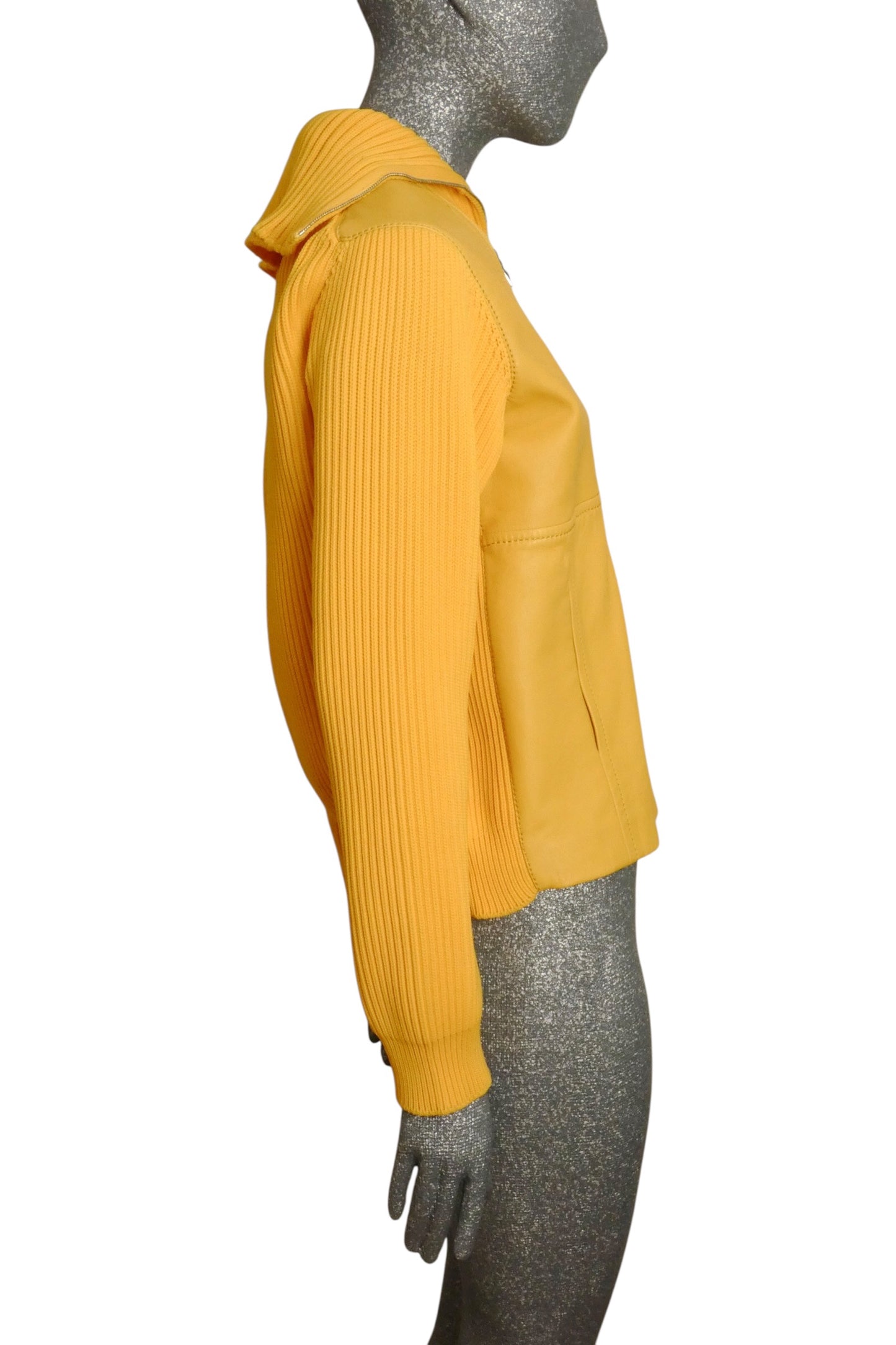 NWT 2019 Leather & Knit Sweater, Size 4
