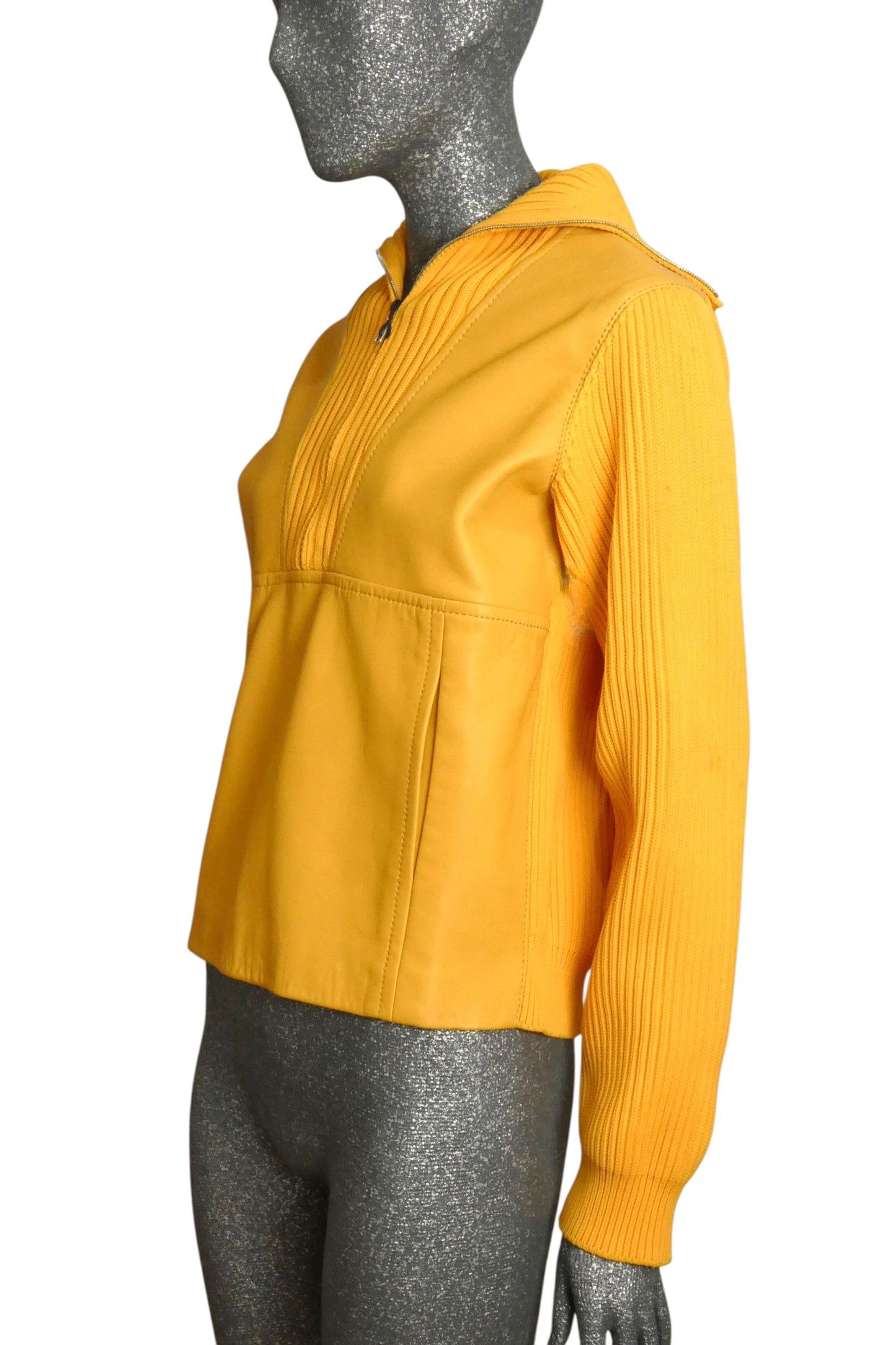 NWT 2019 Leather & Knit Sweater, Size 4