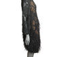 MARCHESA - Sequin & Feather Lace Dress, Size 6