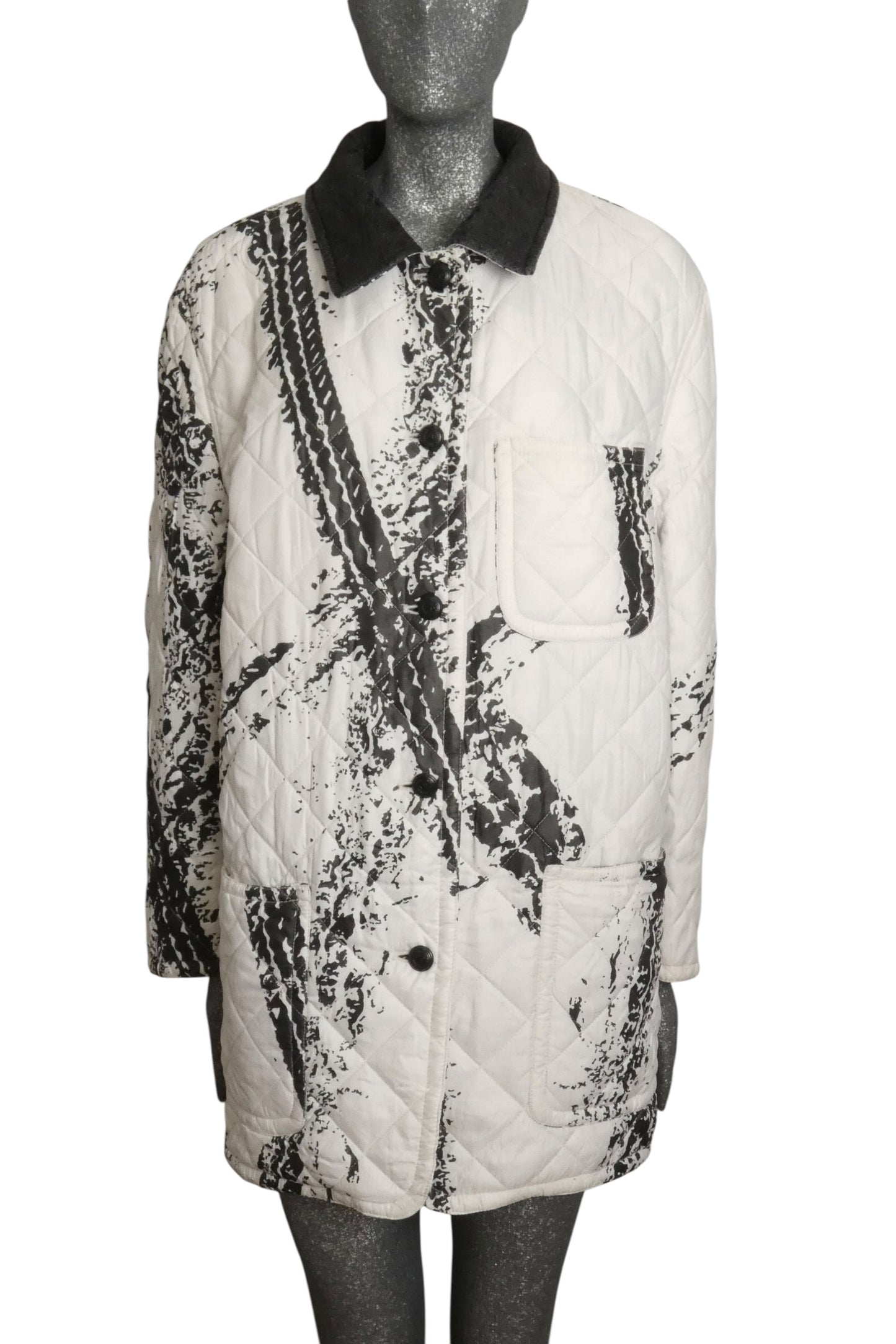 1990s Tire Track Puffer Coat, Size 8