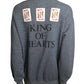 1990s "King of Hearts" Cardigan, Size 8