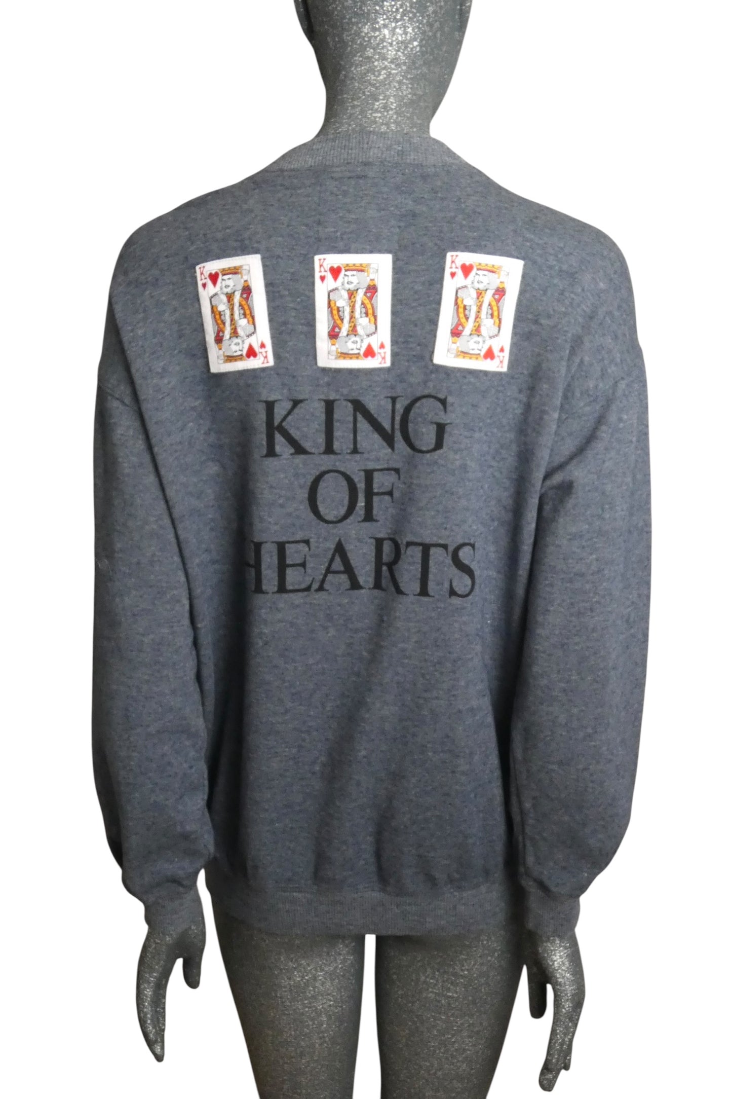 1990s "King of Hearts" Cardigan, Size 8