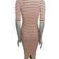 Ribbed Knit Midi Polo Shirt Dress, Size 2