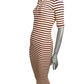 Ribbed Knit Midi Polo Shirt Dress, Size 2