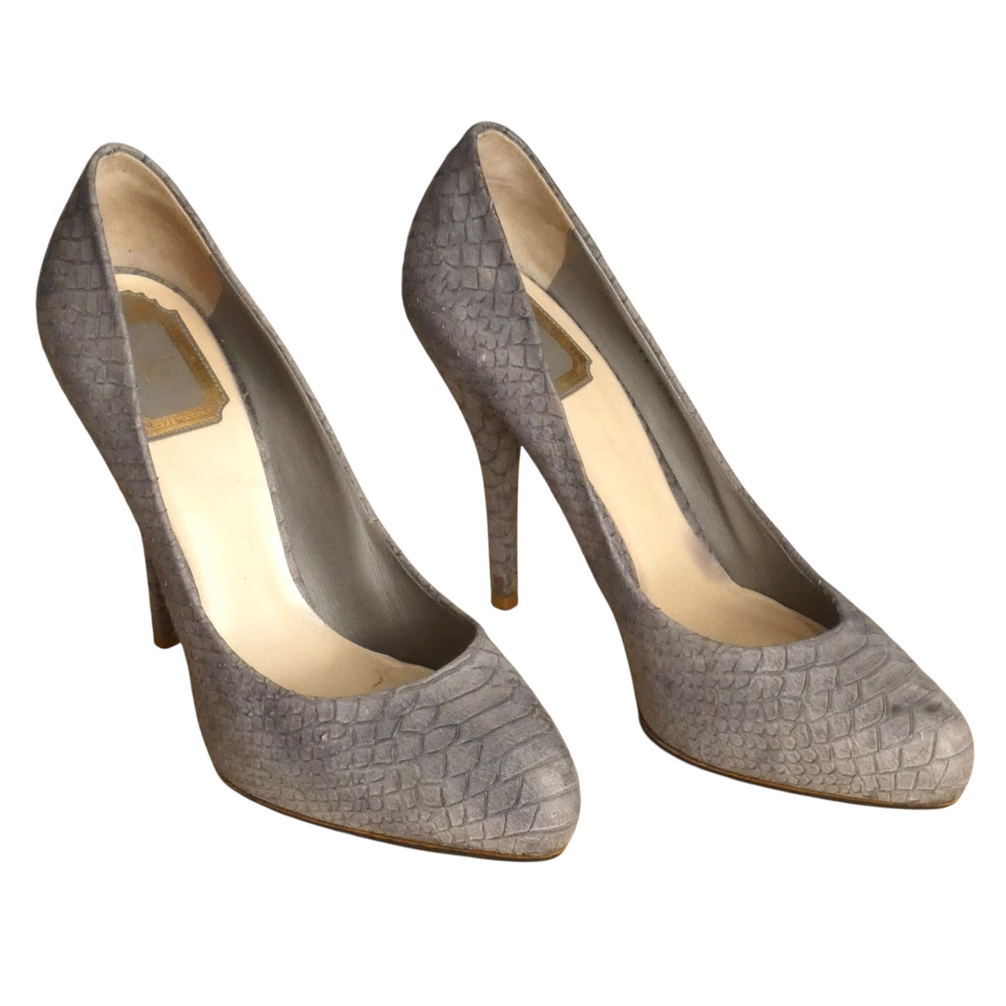 Faux Python Platform Pumps, Size-38.5