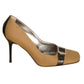 Wool Flannel Buckle Pumps, Size-39