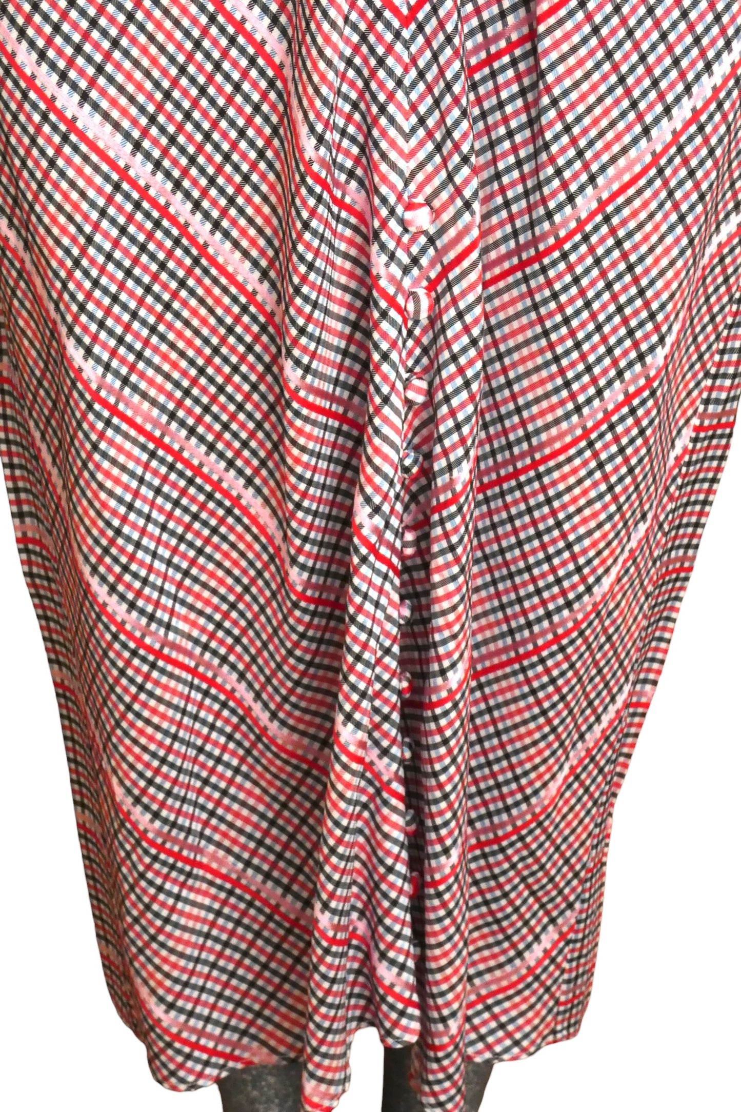 2018 NWT Gingham Crepe Dress, Size 4
