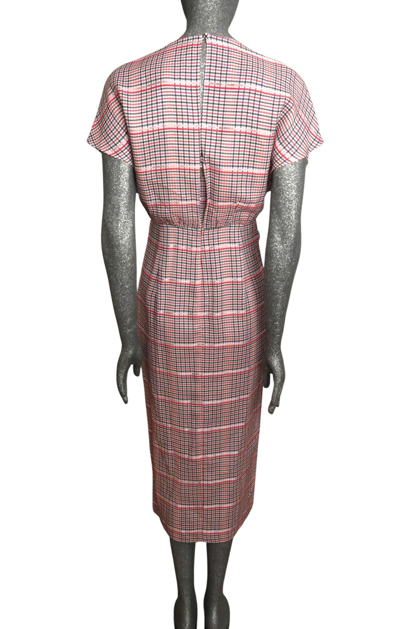 2018 NWT Gingham Crepe Dress, Size 4