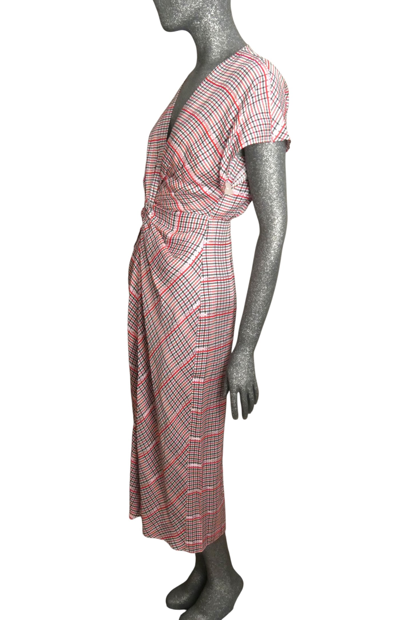 2018 NWT Gingham Crepe Dress, Size 4