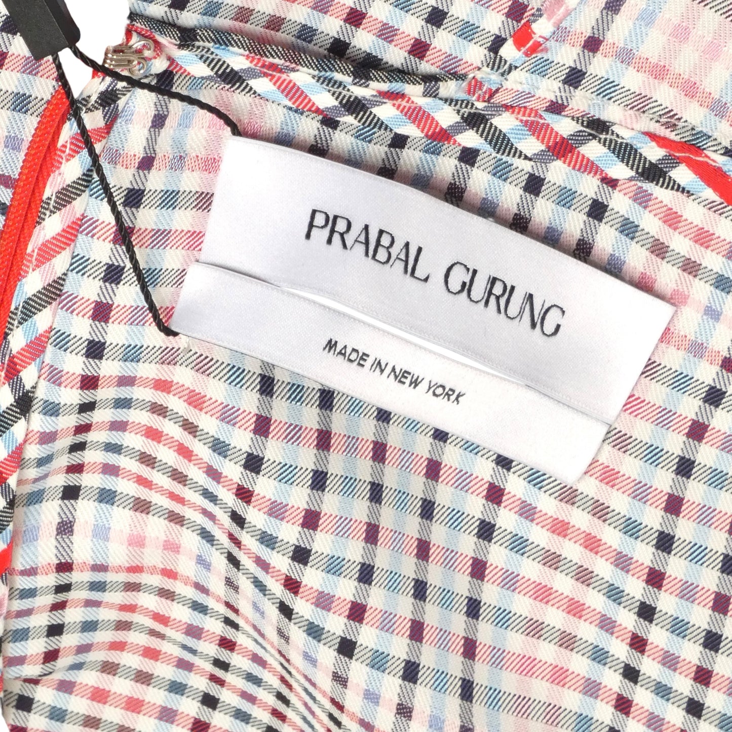 2018 NWT Gingham Crepe Dress, Size 4