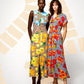 2023 Floral Print Midi Dress, Size 14