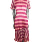 Silk Print Midi Dress, Size 2
