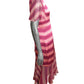 Silk Print Midi Dress, Size 2