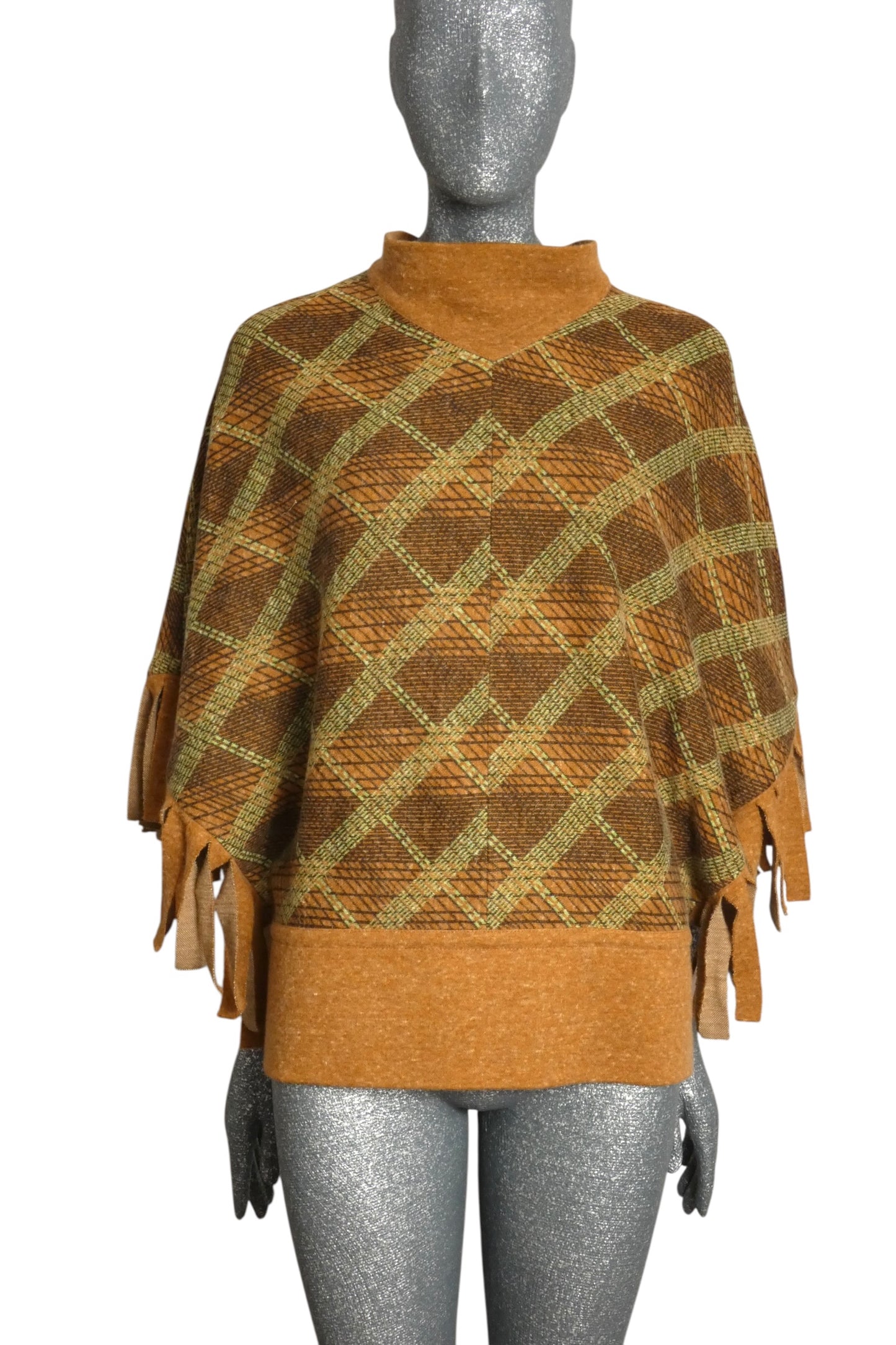 PIERRE CARDIN - 2005 Wool Knit Fringe Tunic, Size-8