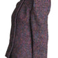PIERRE CARDIN HAUTE COUTURE - 1980 Purple Wool Tweed Blazer, Size-6