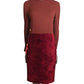 1980s Wool & Velvet Dress, Size 6