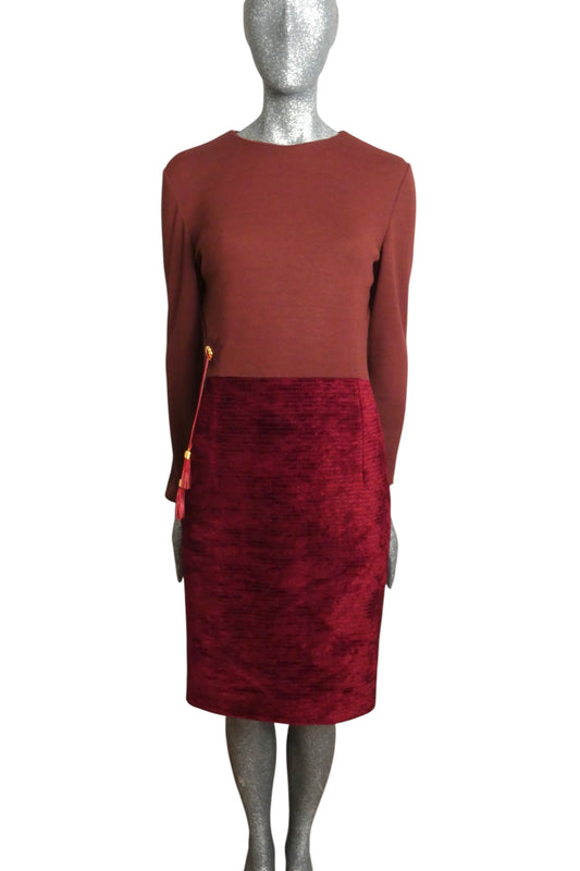GIANFRANCO FERRE - 1980s Wool & Velvet Dress, Size 6
