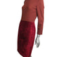 1980s Wool & Velvet Dress, Size 6